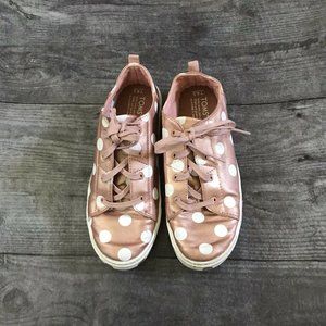 Girl’s Toms Polka Dot Sneakers 4.5 Rose Gold
